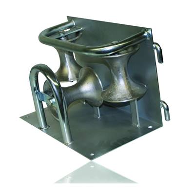 Galet d'angle aluminium plein